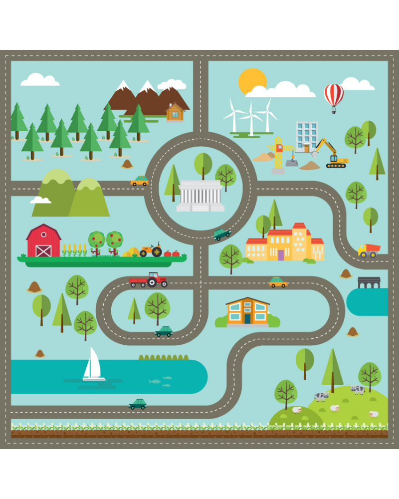 Dětský polštářek SILNICE