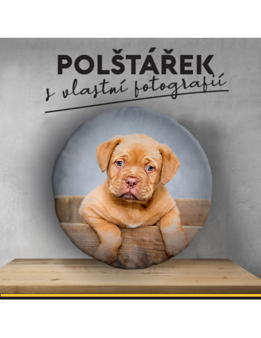 polštářek s vlastní fotkou - KRUH -...