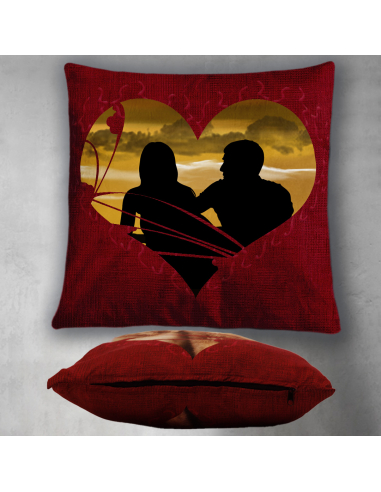 Polštářek SRDCE s linkou - s vlastní...