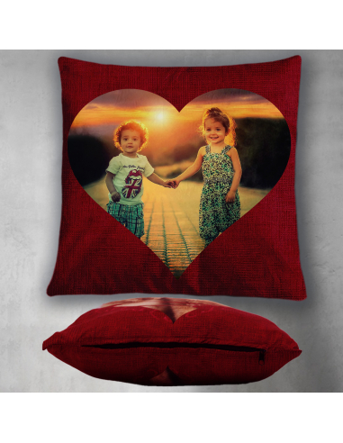 Polštářek SRDCE - s vlastní fotkou