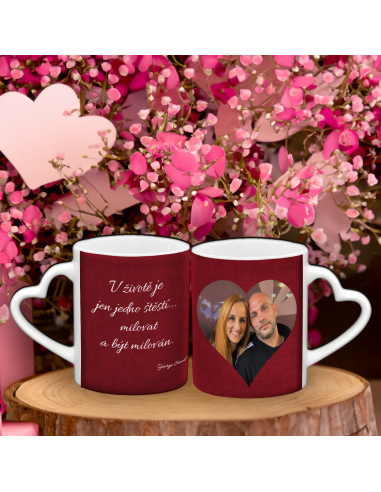 Hrnek s ouškem ve tvaru srdce -  s...
