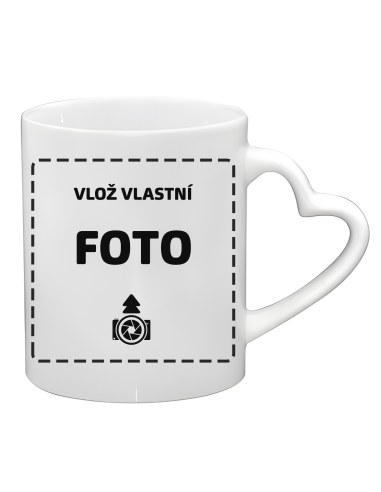 Hrnek s ouškem ve tvaru srdce -  s...