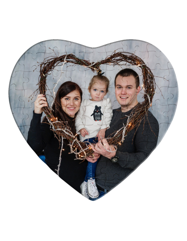 PUZZLE srdce 76 dílků